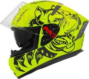 IGNYTE IGN-4 Pitbull ISI/DOT Certified Full Face Graphic Helmet with Inner Sun Shield Motorbike Helmet