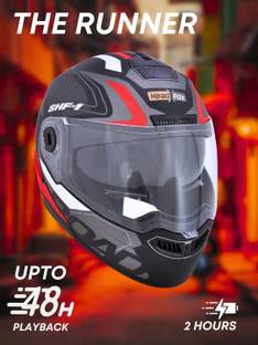 HEADFOX N2 Smart Bluetooth sba7 Calls | Music | GPS | Waterproof | Voice Command Road DV Motorbike Helmet