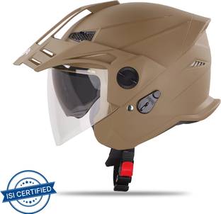 Steelbird SBH-23 GT Plus Open Face ISI Certified Helmet with Inner Sun Shield Motorbike Helmet