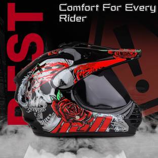 Agx Autogreen X8 Devil With Polycarbonate Visor Unisex Helmet Motorbike Helmet