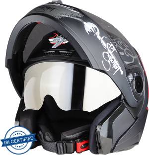 Steelbird SBA-7 Mahavir ISI Certified Flip-Up Helmet for Men and Women with Sun shield Motorbike Helmet