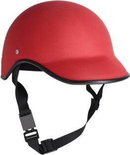 VisorUp All Purpose Open Face Cap with Adjustable Strap – Lightweight Half Cap Helmet Motorbike Helmet