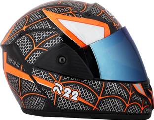 Racing-1 Spiderman with Rainbow Visor ABS Material Unisex Motorbike Helmet