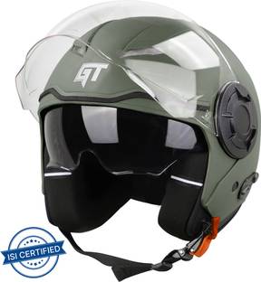 Steelbird GT Dashing ISI Certified Open Face for Men & Women with Inner Sun Shield Motorbike Helmet