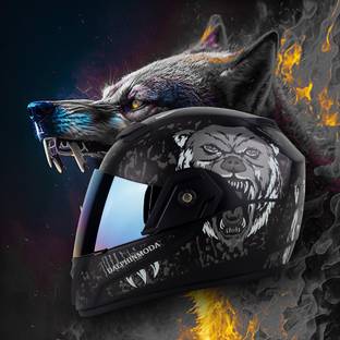 DALPHIN MODA DALPHINMODA JAZZ WOLF STICKER ISI APPROVED Motorbike Helmet. Motorbike Helmet