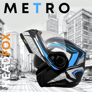 HEADFOX N2 Smart Bluetooth Helmet with Flash Lights | Calls | Voice Asst. DV Motorbike Helmet