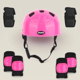 timerider Safety strong kit for elbow, knee & gloves protection with comfortable Skating Helmet