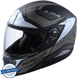 STUDDS NINJA ELITE SUPER D4 MATT BLACK N4 GREY 600 MM FLIP-UP FACE SIZE XL Motorsports Helmet