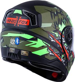 HEADFOX N2 Smart Bluetooth sba7 Calls | Music | GPS | Waterproof | Voice Command Winner Motorbike Helmet