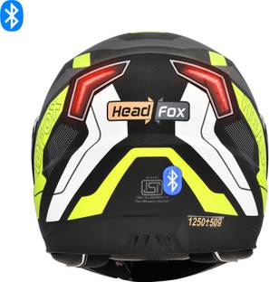 HEADFOX N2 Smart Bluetooth sba7 Calls | Music | GPS | Waterproof | Voice Command Road DV Motorbike Helmet