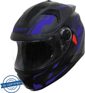 Steelbird SBH-17 Terminator Full Face Graphic Helmet in Matt Blue Motorbike Helmet