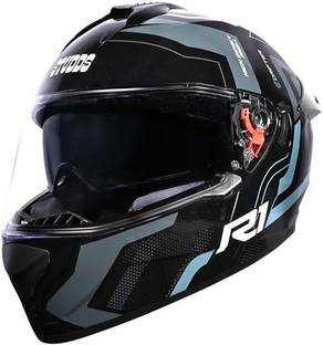 STUDDS Drifter R1 ISI & DOT Certified Full Face Helmet with Inner Sun Visor and Spoiler Motorbike Helmet