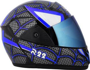 Racing-1 Spiderman with Rainbow Visor ABS Material Unisex Motorbike Helmet