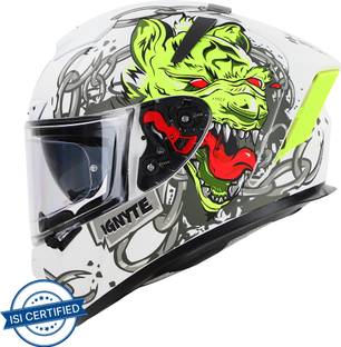 IGNYTE IGN-4 Hyena ISI/DOT Certified Full Face Graphics Helmet Motorbike Helmet