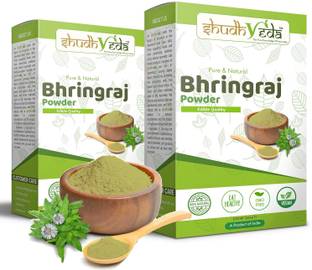 Shudhveda 100% Pure & Natural Bhringraj Powder For Hair Growth - Pack of 2