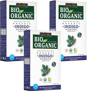 Indus Valley Bio Organic Indigo Powder Henna, Indigofera Tinctoria For Hair Color & Hair Care