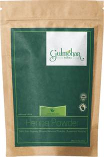 GULMOHAR Organic BAQ Mehandi Powder (Triple Filtered) Sojat Rajasthani Henna Powder