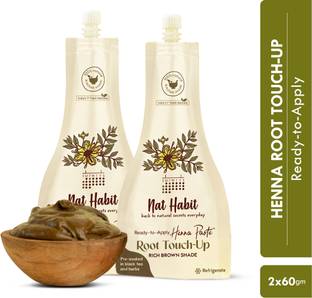 Nat Habit Ready-To-Apply Henna Root Touch Up|Pre-Soaked in Black Tea & Herbs, Brown Shade