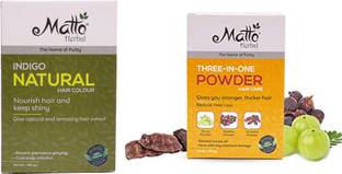 Matto Herbal Indigo & 3 in 1 Powder Combo |Grey Coverage, Hair Growth & Scalp Care