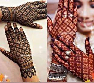 sign gold Mehendi Cone Body Art All Natural Herbal Pure Henna Past