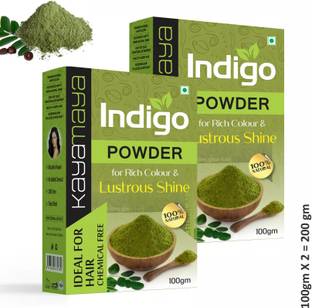 Kayamaya Indigo Powder For Hair Black, Triple-Sifted & Microfine Powder