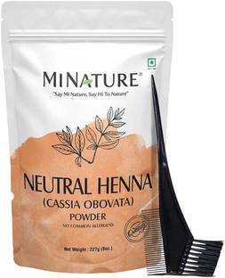 mi nature Neutral Henna Powder (CASSIA OBOVATA) 227g| Adds no color to hair| Conditioning