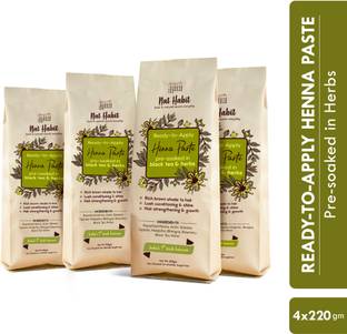 Nat Habit Ready to Apply Henna Paste,Organic,Mehandi Hair Color for Rich Brown shade