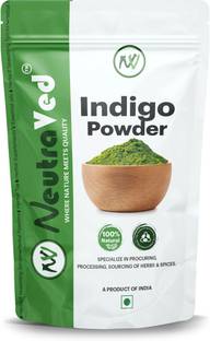 NeutraVed Indigo Powder For Black Hair Natural Hair Colourant With No Artificial Colour