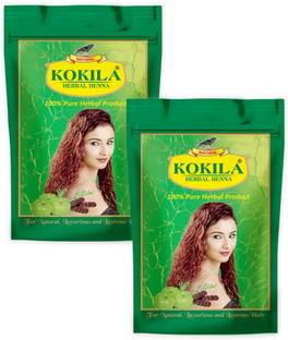 KOKILA 100% Natural Herbal Henna(Mehandi) Powder for Hair Color, Pack of 2 (200GM Each)