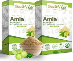 Shudhveda 100% Pure & Natural Amla Powder For Hair Growth (125g*2)