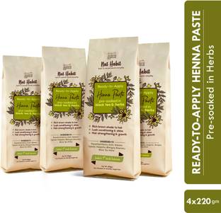 Nat Habit Ready to Apply Henna Paste,Organic,Mehandi Hair Color for Rich Brown shade