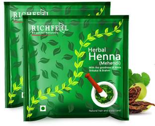 RICHFEEL Henna Mehendi Powder| Natural Hair Colour with Amla|100 g (Pack of 2)