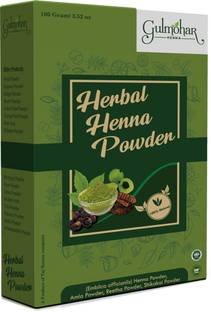 GULMOHAR 100% Organic Herbal Hair Henna Powder For Hair color and Conditioning