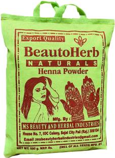 Beautoherb Pure Henna Powder/Mehandi for Hair Colour Hair, Hands