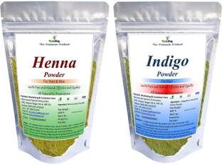 VY VedaYug Indigo Powder + Henna Powder (Pack of 2,100g each Total 200g)