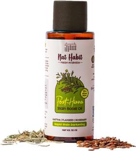 Nat Habit Post Henna Stain Boost Oil For Rapid Stain Darkening, Post Henna Application