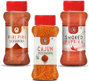 Brew Lab Combo Of Cajun, Smoked Paprika And Piri Piri Seasoning-100gm X 3