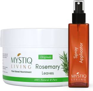 Mystiq Living Organic Rosemary Leaves Dried with Spray Applicator for Hair Growth