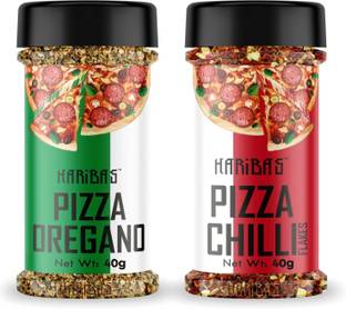 HARIBAS Combo Chilli Flakes and Oregano Powder, Pizza Dominos Seasonings