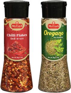 motaba masala Italian Pizza Chilli Flakes (50g) and Dry Oregano (50g) Fresh Herbs & Seasonings