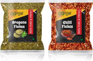 Goshudh Oregano Flakes 200gm & Chilli Flakes 200gm Combo Pack