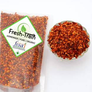 fresh train Organic Red Chilli Flakes| Crushed Pepper Flakes Seasonings for Pizza (250gm)