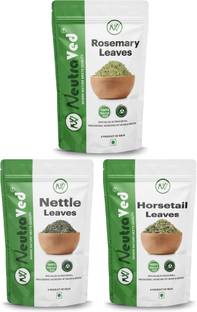 NeutraVed Combo Rosemary, Horsetail, & Nettle Leaves: For Tea, Seasoning & Hair Growth