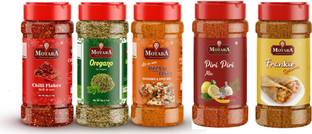 MOTABA Chilli Flakes, Dry Oregano, Pizza-Pasta Seasoning, Piri Piri & Franky Spice -