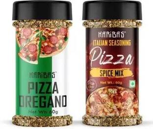 HARIBAS Pack of 2 Pizza Seasoning 60GM and Oregano Seasoning 40GM