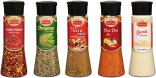 MOTABA Chilli Flakes, Dry Oregano, Pizza-Pasta Seasoning, Piri Piri & Garlic Powder -