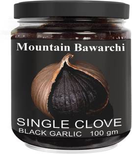 Mountain Bawarchi Garlic Single Clove - 500 Grams | Solo Black Garlic Peeled