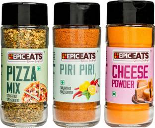 EPICEATS Cheese Powder (45 gms)|Peri Peri (45 gms)|Pizza Mix (51 gms)|Combo|Pack 3