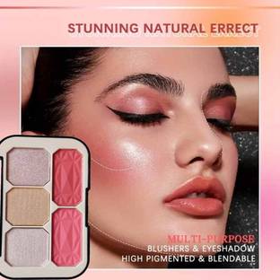 manasona 5 colors Blusher Palette Highlighter Contour Makeup Palette Highlighter