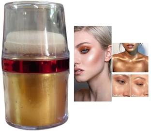 Herrlich BEST SHIMMER FINISH HIGHLIGHTER POWDER WITH PUFF.  Highlighter